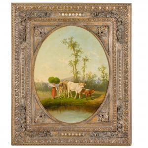 MILONE Antonio 1843-1920,Pastorella con mucche,1834,Wannenes Art Auctions IT 2024-02-06
