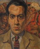 MILOVICH Tanasko,Portrait of a man with striped tie,1942,Ivey-Selkirk Auctioneers 2010-05-15