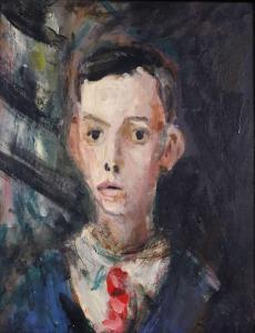 MILSHTEIN Zwy 1934-2020,Portrait de jeune garçon à la cravate,Bayeux Encheres FR 2024-04-01