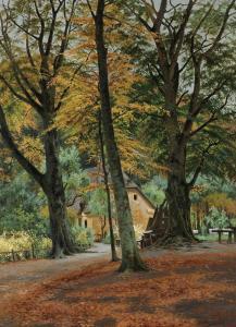 MILTON JENSEN Carl 1855-1928,A cottage in a forest glade,1902,Bruun Rasmussen DK 2023-05-08