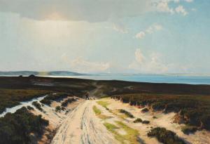 MILTON JENSEN Carl 1855-1928,Landscape with a shepherd,1912,Bruun Rasmussen DK 2023-03-27