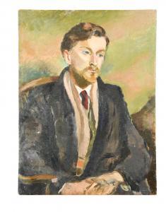 MILWARD Frith 1906-1982,Self portrait; the reverse painted with a country ,Cheffins GB 2021-07-29