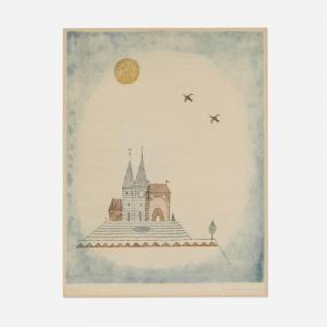 MINAMI Keiko 1911-2004,Castle, Moon & Birds,Toomey & Co. Auctioneers US 2023-11-16