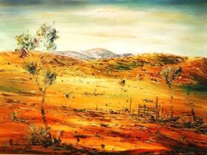 MINCHIN Eric John 1928-1994,Australian Desert Landscape,Theodore Bruce AU 2014-03-12