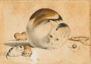 MIND Gottfried 1768-1814,Chatte et chatons,Boisgirard - Antonini FR 2024-03-29