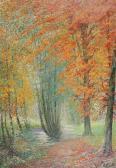 MINEUR Georges 1880,Woodpath in autumn,Bernaerts BE 2009-05-11