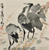 MINGCUN Sun 1937,Egrets with Green Beaks,1986,Skinner US 2015-09-19