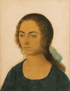 MINKOWSKI Maurice 1881-1930,Portret dziewczyny,1922,Sopocki Dom Aukcjny PL 2021-06-23