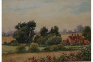 MINNS Fanny M. 1847-1929,Cottages in Wooded Landscape,1939,Keys GB 2015-05-08
