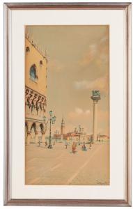 MINOTTO AGNES 1862-1927,due vedute veneziane con piazza San Marco,Wannenes Art Auctions 2022-09-20