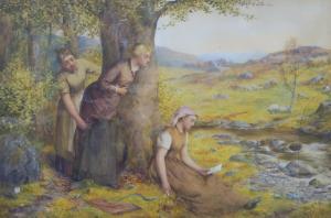 MINSHULL R.T 1885,Three women beside a tree before an extensive land,Great Western GB 2022-07-06