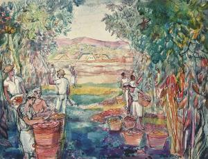 MINTON John 1917-1957,Harvesting Cocoa, Jamaica,Christie's GB 2011-12-15