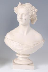 Minton Ltd 1793-1850,portrait bust of the young Queen Victoria,1850,Lacy Scott & Knight 2017-06-10