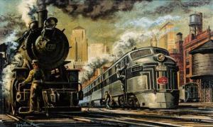MINTZ Harry 1909-2002,Train Scene,Hindman US 2016-12-15