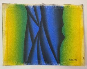 MIODRAG Dordevic 1936,Composition optique n°20 - Bleu, vert et jaune,Eric Caudron FR 2024-04-03