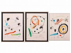 Miró Joan 1893-1983,DREI COLLOTYPIEN,Hampel DE 2014-03-28
