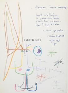 Miró Joan 1893-1983,Parler seul. Poème,Lhomme BE 2013-01-26