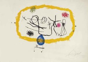 Miró Joan 1893-1983,Personatges solars,1974,Christie's GB 2014-04-23