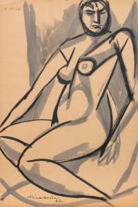 MIRABELLA Saro 1914-1972,Studio per nudo,1947,Trionfante IT 2023-12-13
