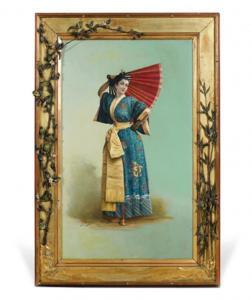 miramond alexis 1800-1800,Jeune élégante en habit asiatique,1888,Tajan FR 2009-09-24