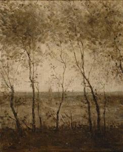 MIRANDA de Abraham 1888-1946,Landscape with trees,Glerum NL 2009-09-07