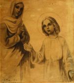 MIRANDA Irineo 1896-1964,Mary and Jesus,1938,Leon Gallery PH 2013-12-07
