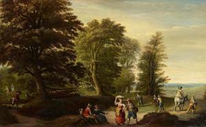MIROU Anton 1578-1661,Figures in a Wooded Path,Morgan O'Driscoll IE 2023-11-27