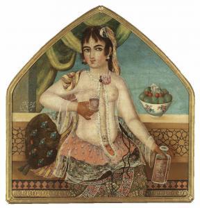 MIRZA BABA 1700-1700,A SEATED BEAUTY,Christie's GB 2018-04-26