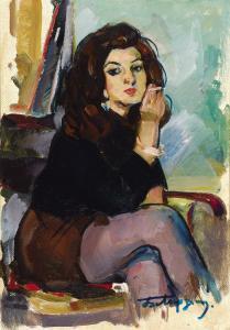 MIRZAZADE boyuk aga 1921,Woman with Cigarette,1974,Heritage US 2008-11-14