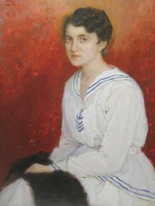 MISCENKO I.I,"Fata in alb",1917,Alis Auction RO 2011-06-28