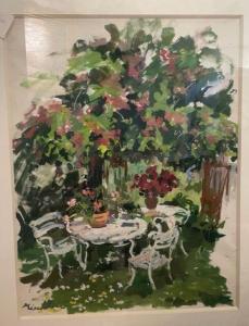 MISCHKINE Olga 1910-1985,Dans le jardin, le repas dressé,Beaussant-Lefèvre FR 2023-01-27