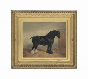 MITCHELL E 1800,A bay cart horse in a stable,Christie's GB 2014-05-22