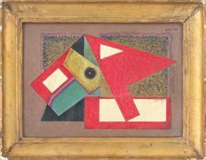 MITCHELL Glen 1894-1972,small geometric abstract,1928,South Bay US 2019-01-26