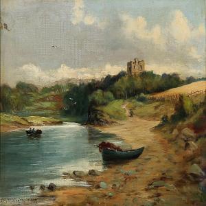 MITCHELL J. B 1800-1900,Landscape with castle ruins,1903,Bruun Rasmussen DK 2014-08-25