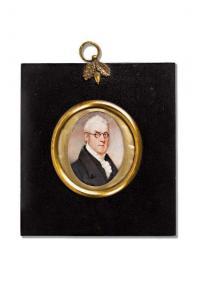 MITCHELL J.T 1798-1830,Portrait eines Herren mit Brille,Zeller DE 2014-09-18