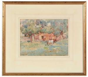 MITCHELL James Edgar 1871-1922,A summer landscape with cattle grazing near farm ,Anderson & Garland 2021-06-08
