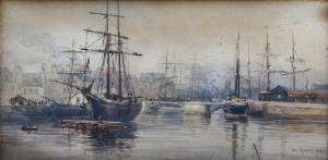 MITCHELL John 1837-1929,Scottish Aberdeen Harbour,1880,Tennant's GB 2022-06-11