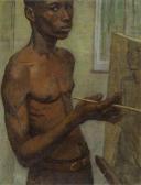 MITCHELL JR. LEROY E,Self-Portrait,1949,Swann Galleries US 2012-02-16