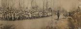 MITCHELL L. K,Panorama of a hunting party,1910,Bonhams GB 2009-04-21