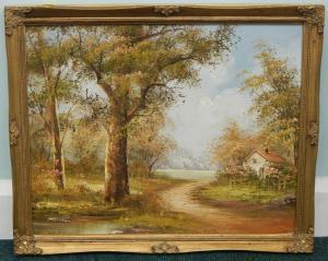 MITCHELL,Landscape with trees and cottage,Golding Young & Mawer GB 2017-04-19