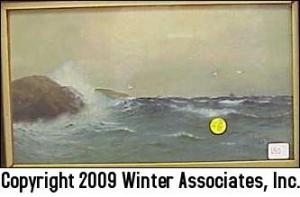 MITCHELL Neil 1858-1934,seascape with surf on rocks,1934,Winter Associates US 2009-04-06