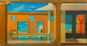 MITCHELL Peter Todd 1929-1988,Arabian Pool Side Scene,Rowley Fine Art Auctioneers GB 2020-02-08