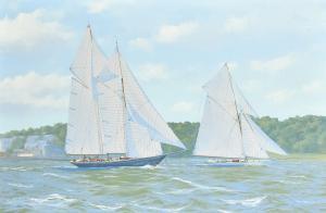 Mitchell Ron Charles 1960,classic yachts racing off of Cowes,2011,John Nicholson GB 2024-01-24