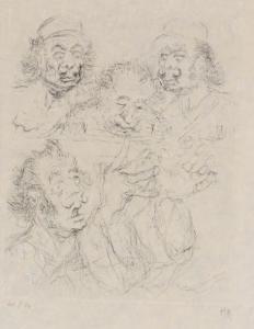 MITELBERG Louis 1919-2002,Caricatures de Dali,Art Richelieu FR 2017-04-23