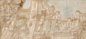 MITELLI Agostino 1609-1660,Projets de corniches et de voûtes,Beaussant-Lefèvre FR 2022-02-11