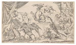MITELLI Giuseppe Maria,Aeneas and his companions Combat the Harpies,Palais Dorotheum 2017-04-04