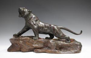 Mitsumoto Omori 1868-1912,model of a tiger,Tooveys Auction GB 2021-06-10