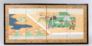 MITSUNARI Tosa,byobu screen; as-is condition- General marks and s,17th-18th century,Chait 2023-07-18