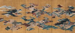 MITSUZANE tosa 1780-1852,Scenes from The Tale of Genji,Bonhams GB 2009-09-16