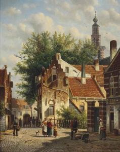 MITTERTREINER Johannes Jacobus 1851-1890,Townsfolk in a sunlit street,Christie's GB 2016-11-15